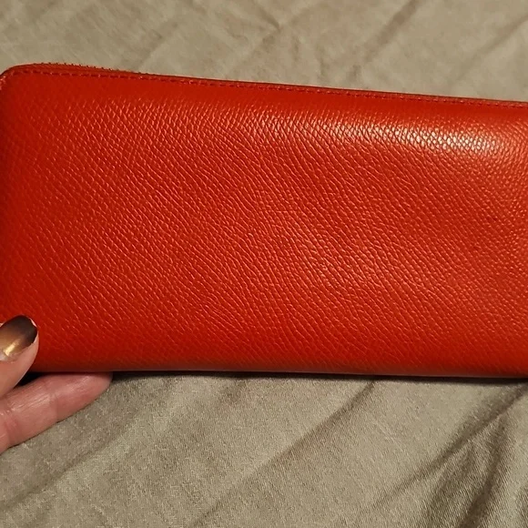 Coach Vibrant Red and Pink Leather Wallet - Picture 3 of 10